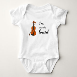 Ich bin mit der Band Violin Baby Bodysuit Strampler