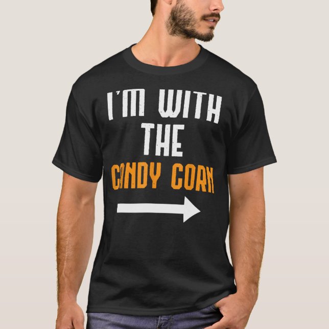 Ich bin mit der Candy Corn Shirt Kostüm Funny Hall (Vorderseite)
