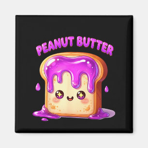 Ich bin mit der Erdnussbutter Lustiges passendes P Magnet