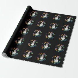 Ich bin mit der Hexe - Spooky und mystisches Hallo Geschenkpapier