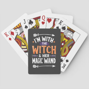 Ich bin mit der Hexe und ihrem magischen Wind Hall Spielkarten