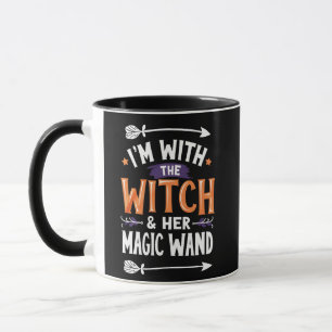 Ich bin mit der Hexe und ihrem magischen Wind Hall Tasse