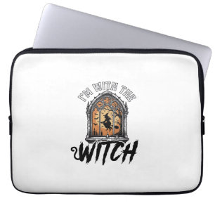 Ich bin mit der Hexe Vintage Halloween Laptopschutzhülle