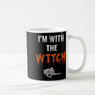Ich bin mit der Hexenskelett-Hand Lustiger Hallowe Kaffeetasse
