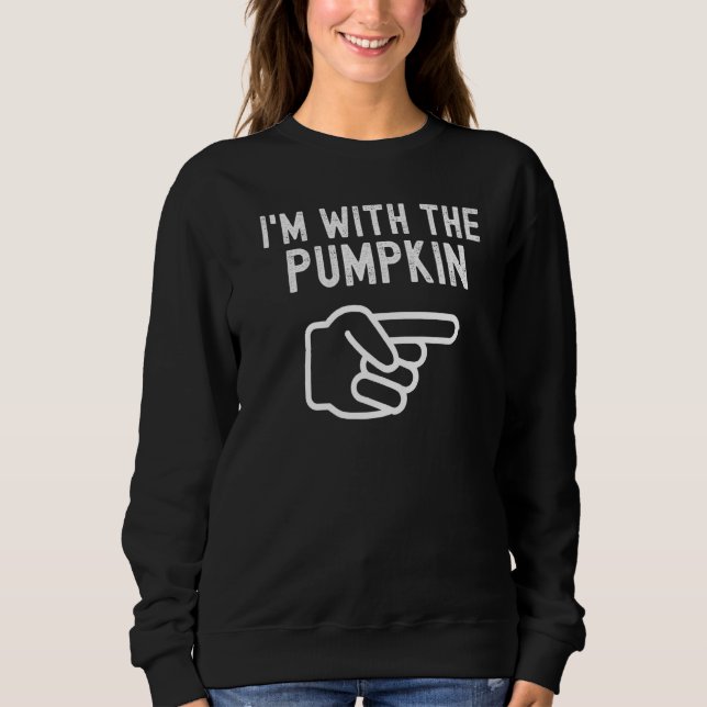 Ich bin mit der Kürbisblase, die den Halloween-Kos Sweatshirt (Vorderseite)