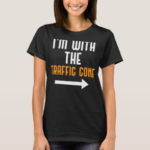 Ich bin mit der Traffic Cone Costume Funny Hallowe T-Shirt