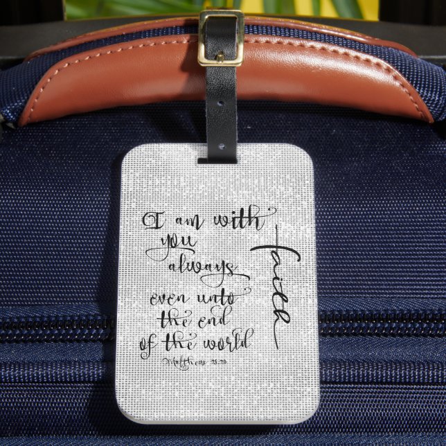 Ich bin mit dir immer Bibelverse Christlich Gepäckanhänger (Vorderseite Insitu 2)