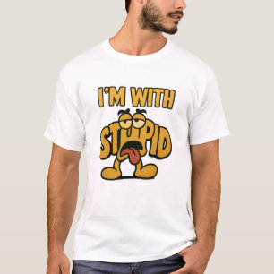Ich bin mit einem Idioten – Cartoon-Meme-Design T-Shirt
