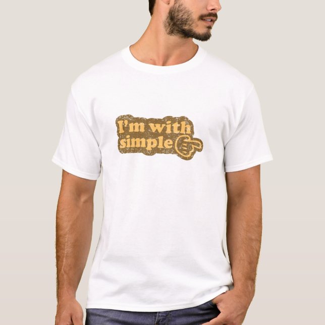 Ich bin mit einfachem. T-Shirt (Vorderseite)