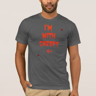 Ich bin mit gruseligem T-Shirt