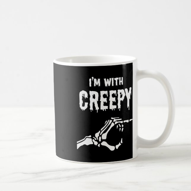 Ich bin mit gruseligen Skeleton Hand Halloween Kaffeetasse (Rechts)