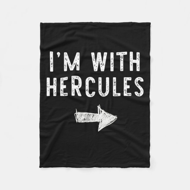 Ich bin mit Hercules Lustiges Halloween Paarkostüm Fleecedecke (Vorderseite)