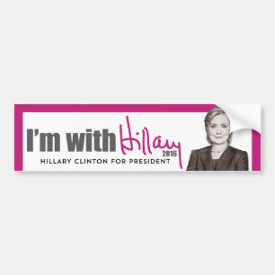 Ich bin mit Hillary - Hillary Clinton für Autoaufkleber