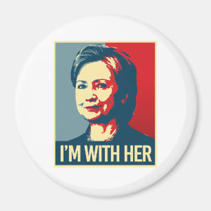 ich bin mit Hillary-Plakat - - Magnet