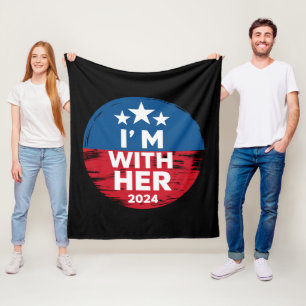 Ich bin mit ihr Kamala Wähle 2024 Präsidentin Kama Fleecedecke