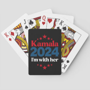 Ich bin mit ihr Kamala Wähle 2024 Präsidentin Kama Spielkarten