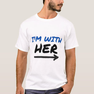 Ich bin mit ihr - Passendes Paar Pfeil links T-Shirt