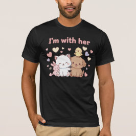 Ich bin mit ihr – Passendes Valentinstag-Paar T-Shirt