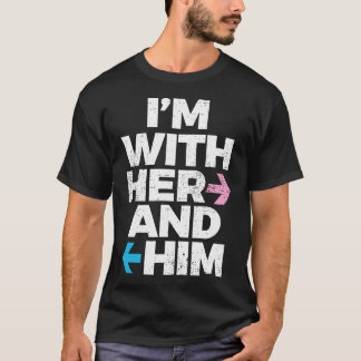 Ich bin mit ihr und ihm Throuple Polyamory Polyamo T-Shirt