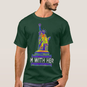 Ich bin mit ihrer Freiheitsstatue Rebel LGBQ NY T-Shirt