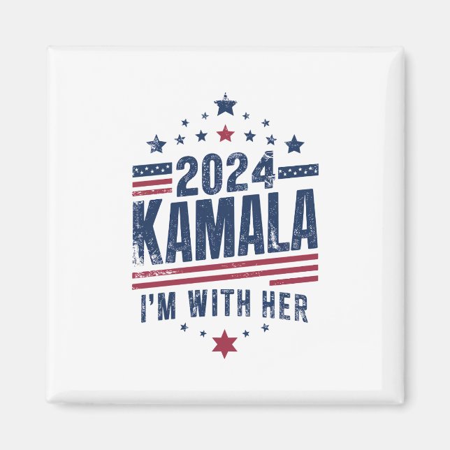 Ich bin mit ihrer Kamala-Abstimmung für 2024 Kamal Magnet (Vorne)