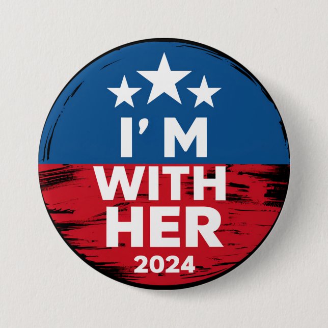 Ich bin mit ihrer Kamala-Abstimmung für den Präsid Button (Vorderseite)