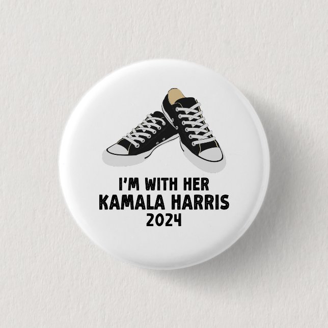 Ich bin mit ihrer Kamala Harris Unterstützung Kama Button (Vorderseite)