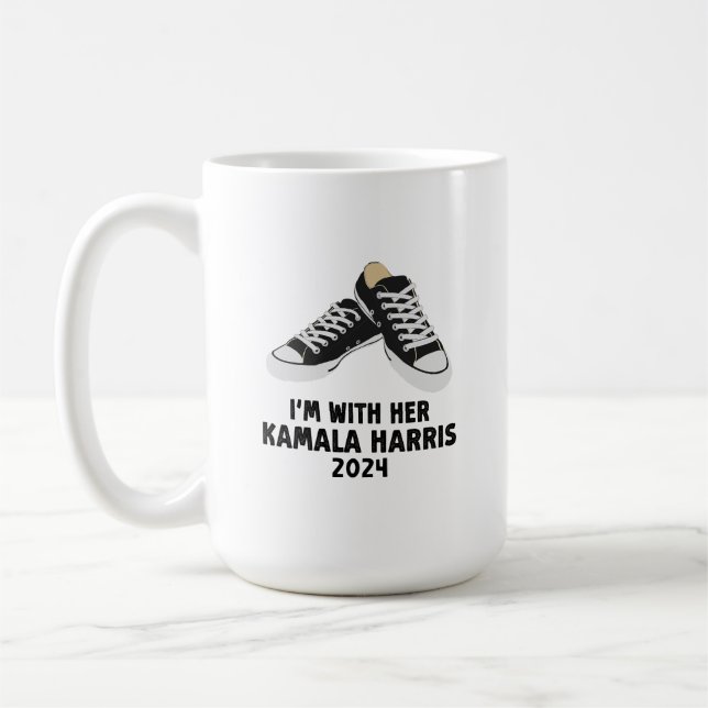 Ich bin mit ihrer Kamala Harris Unterstützung Kama Kaffeetasse (Links)