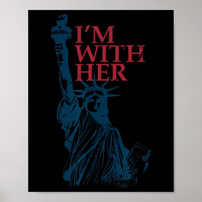 Ich bin mit ihrer Statue der Lady Liberty Kamala H Poster (Vorne)