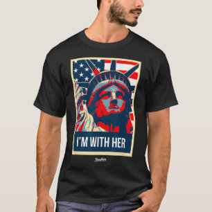 Ich bin mit ihrer Vintagen Freiheitsstatue New Yor T-Shirt