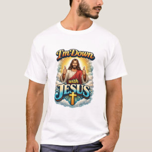 Ich bin mit Jesus auf einer Wellenlänge – Grafik f T-Shirt