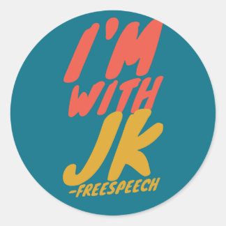 Ich bin mit JK Runder Aufkleber
