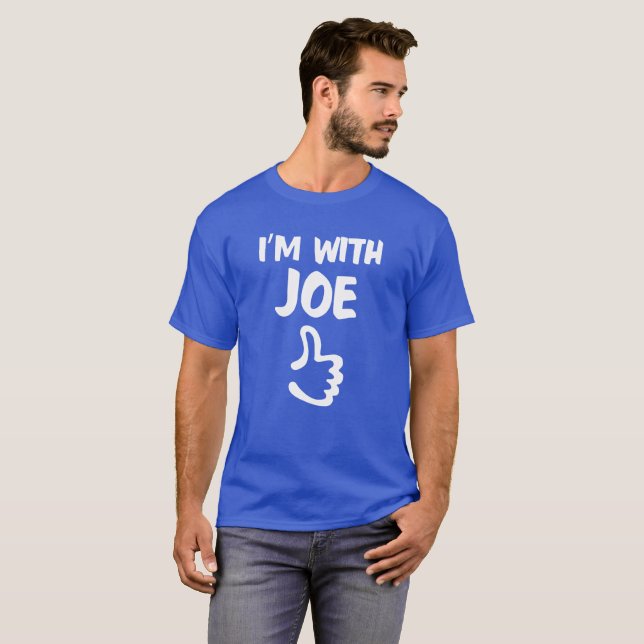 Ich bin mit Joe-Shirt - königliches Blau T-Shirt (Vorne ganz)