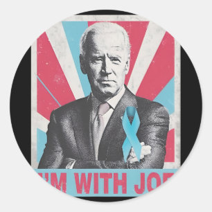 Ich bin mit Joe Support Joe Biden im Kampf gegen P Runder Aufkleber