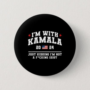 Ich bin mit Kamala, der einfach die lustige Wahl D Button