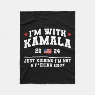 Ich bin mit Kamala, der einfach die lustige Wahl D Fleecedecke