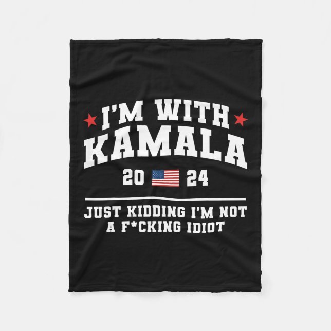 Ich bin mit Kamala, der einfach die lustige Wahl D Fleecedecke (Vorderseite)