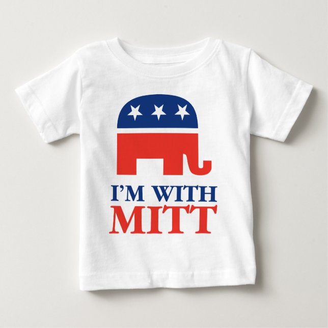 Ich bin mit Mitt Baby T-shirt (Vorderseite)