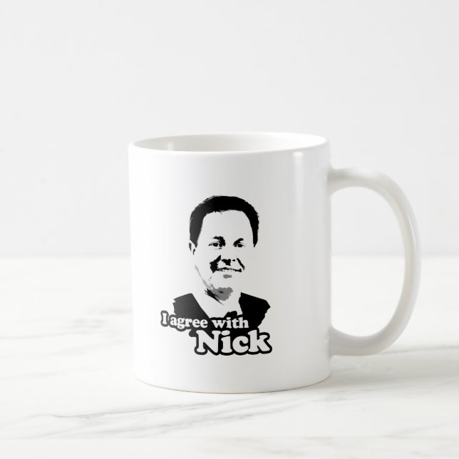 Ich bin mit Nick einverstanden Kaffeetasse (Rechts)