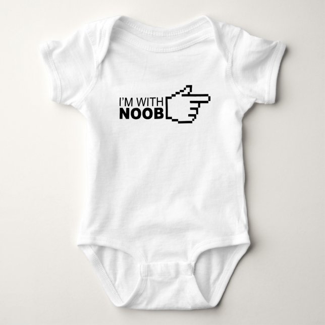 Ich bin mit Noob Baby Strampler (Vorderseite)