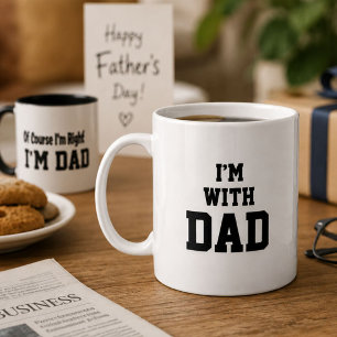 Ich bin mit Papa Lustige Geschenktasse zum Vaterta Kaffeetasse