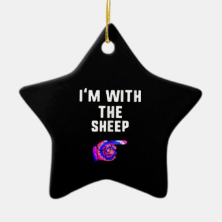 Ich bin mit Schafen Gefärbte Krawatte | Halloween Keramik Ornament