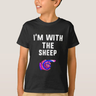Ich bin mit Schafen Gefärbte Krawatte Halloween T-Shirt