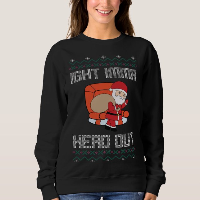 Ich bin mit Scrooge Funny Ugly Weihnachts Sweater  Sweatshirt (Vorderseite)