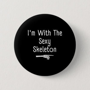 Ich bin mit Y Skeleton Halloween Kostüm Funny Last Button