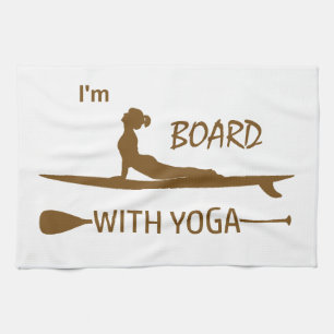 Ich bin mit Yoga an Bord Geschirrtuch