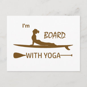 Ich bin mit Yoga an Bord Postkarte
