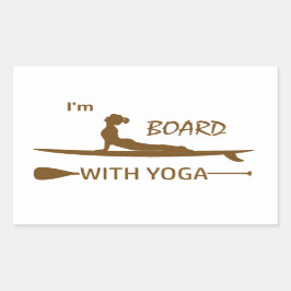 Ich bin mit Yoga an Bord Rechteckiger Aufkleber