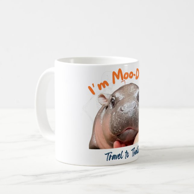 Ich bin Moo Deng aus Thailand Kaffeetasse (Vorderseite Links)