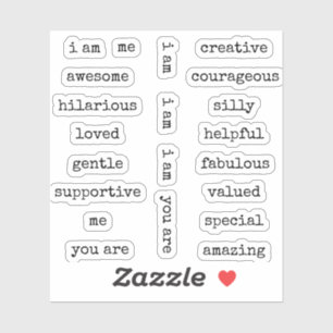 Ich bin Motivierend Affirmation Aufkleber